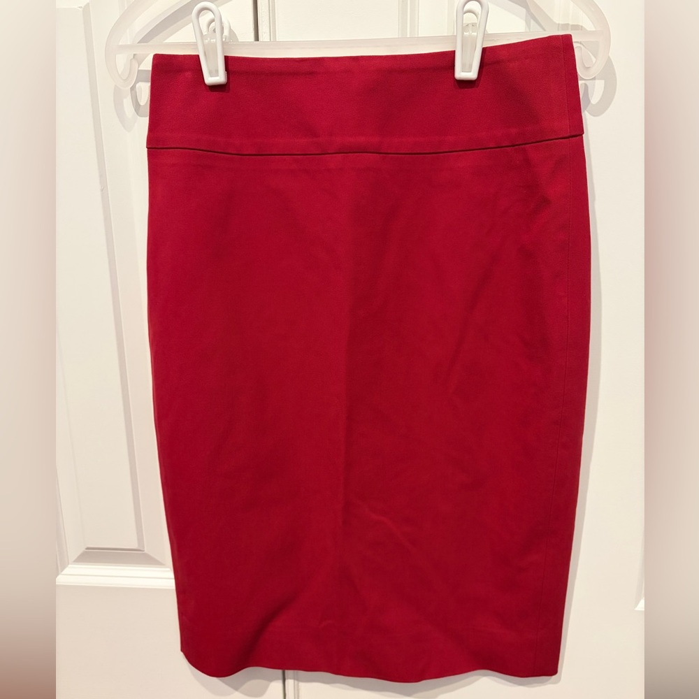 J. Crew Vibrant Cranberry Pencil Skirt